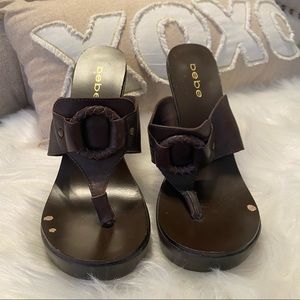 bebe Wooden Sandal 👡 Heels